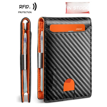 Carbon Fiber Stripe Card Holder for Daily Use
